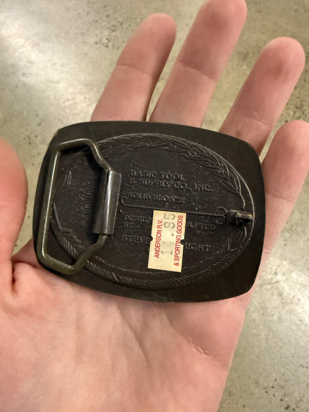 Vintage Bronze Game Bird Belt Buckle