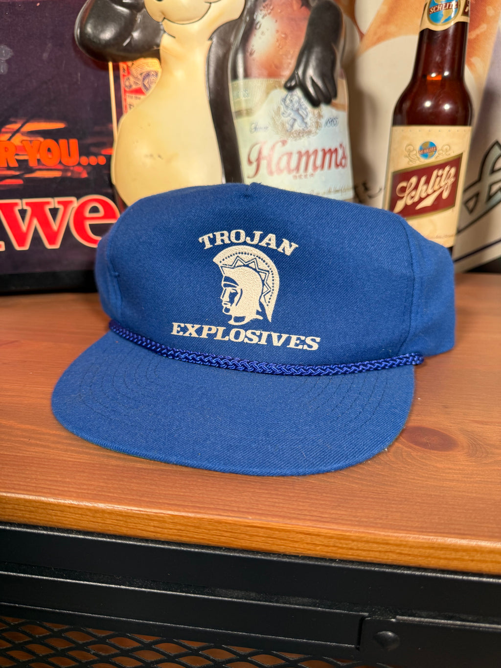 Vintage Trojan Explosives Snapback Hat