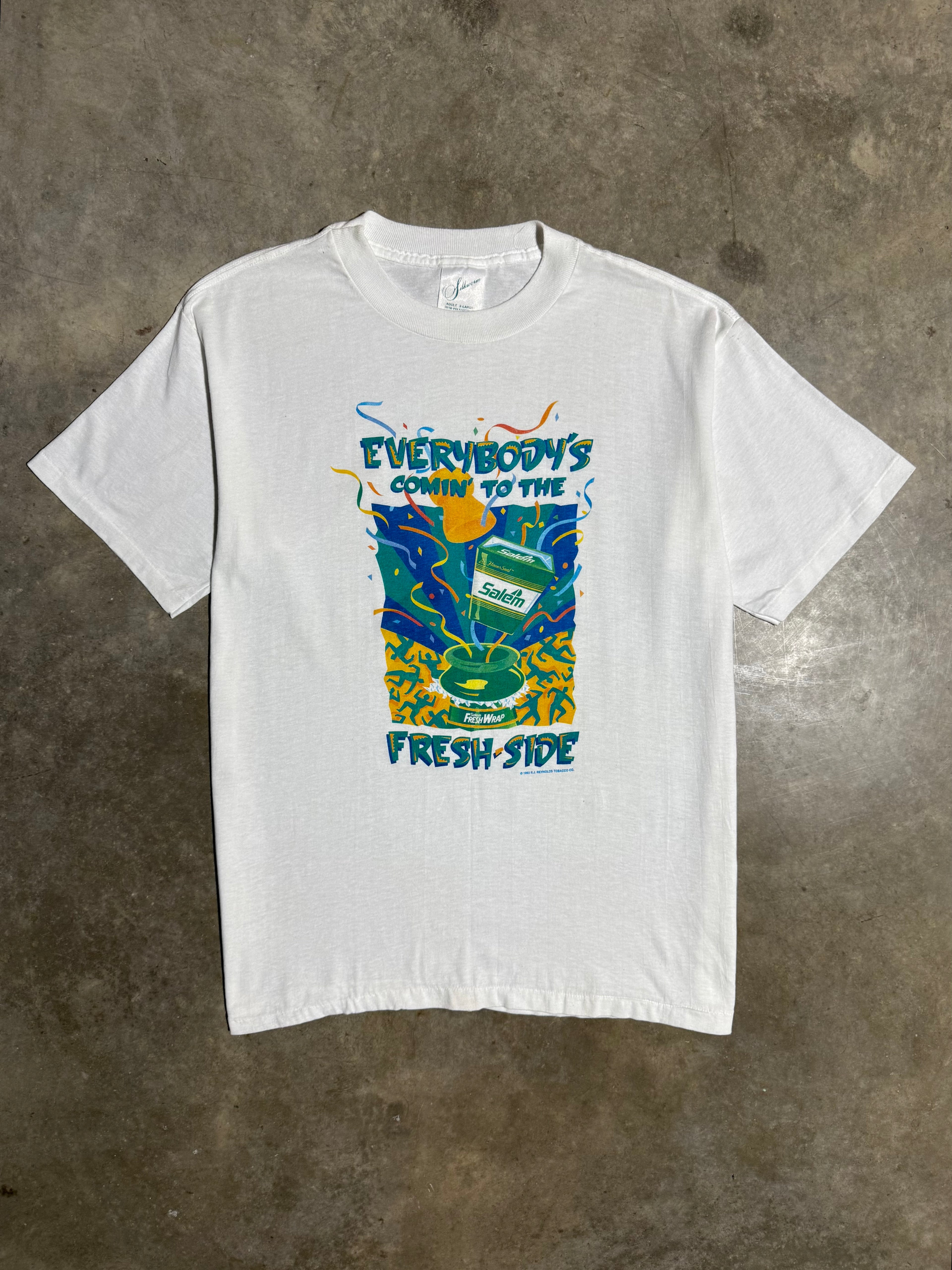 Vintage 1992 Salem Cigs Fresh Side T-Shirt (L/XL)