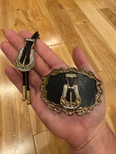 Load image into Gallery viewer, Vintage Belt Loop Belt Buckle + Bolo Tie Combo
