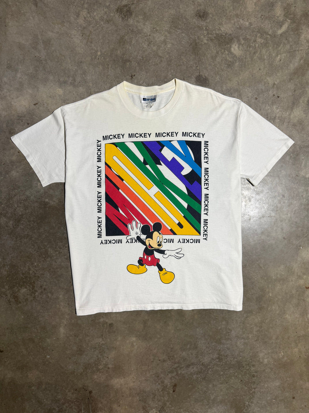 Vintage Mickey Mouse Rainbow Tee (2XL)