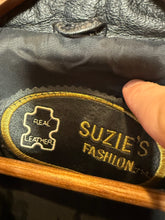 Load image into Gallery viewer, Vintage Suzie’s Leather Flag Jacket (L)
