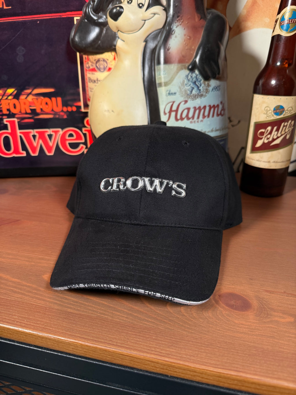 Vintage Y2K Crows Seed Black and White K Products Hat