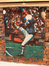 Load image into Gallery viewer, Vintage 70s Sears Football Player Picture Rug
