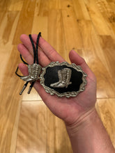 Load image into Gallery viewer, Vintage Cowboy Boots Belt Buckle + Bolo Tie Combo

