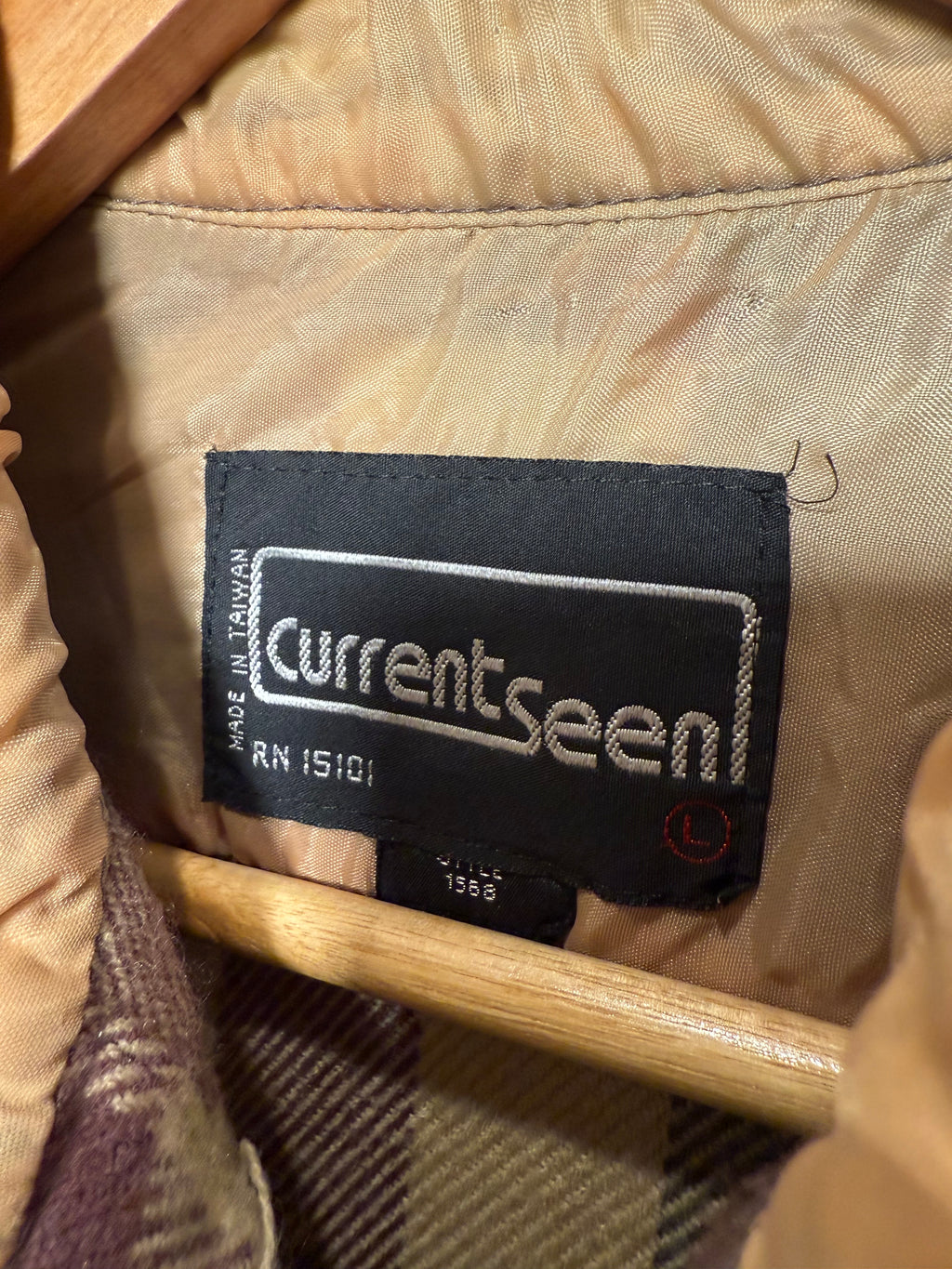 Vintage Current Seen Tan Flannel Shirt (L)