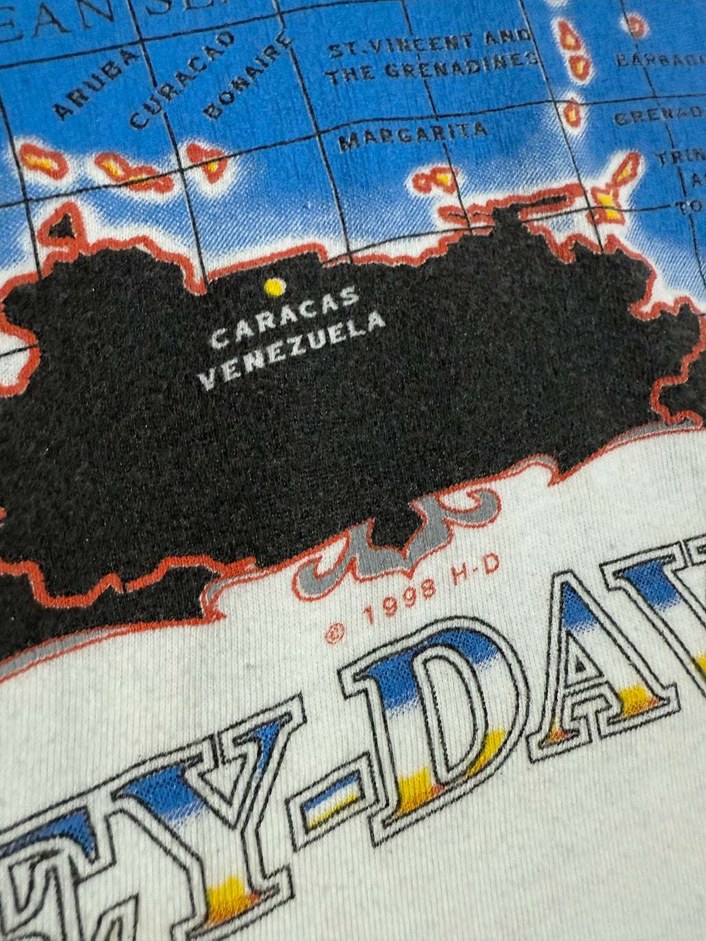 Vintage 1998 Harley Davidson Caribbean T-Shirt (2XL)