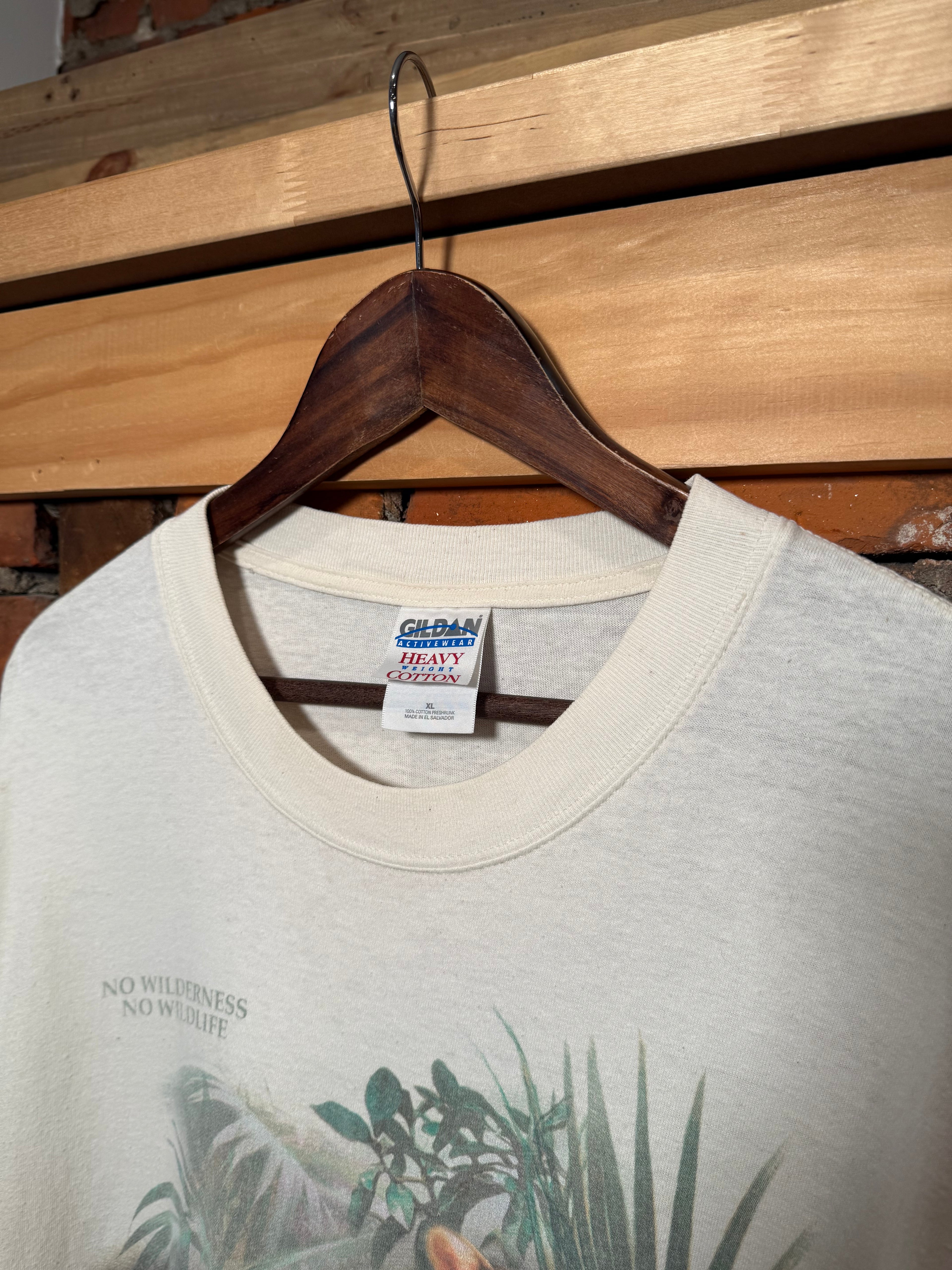 Vintage Late 90s No Wilderness No Wildlife T-Shirt (XL)