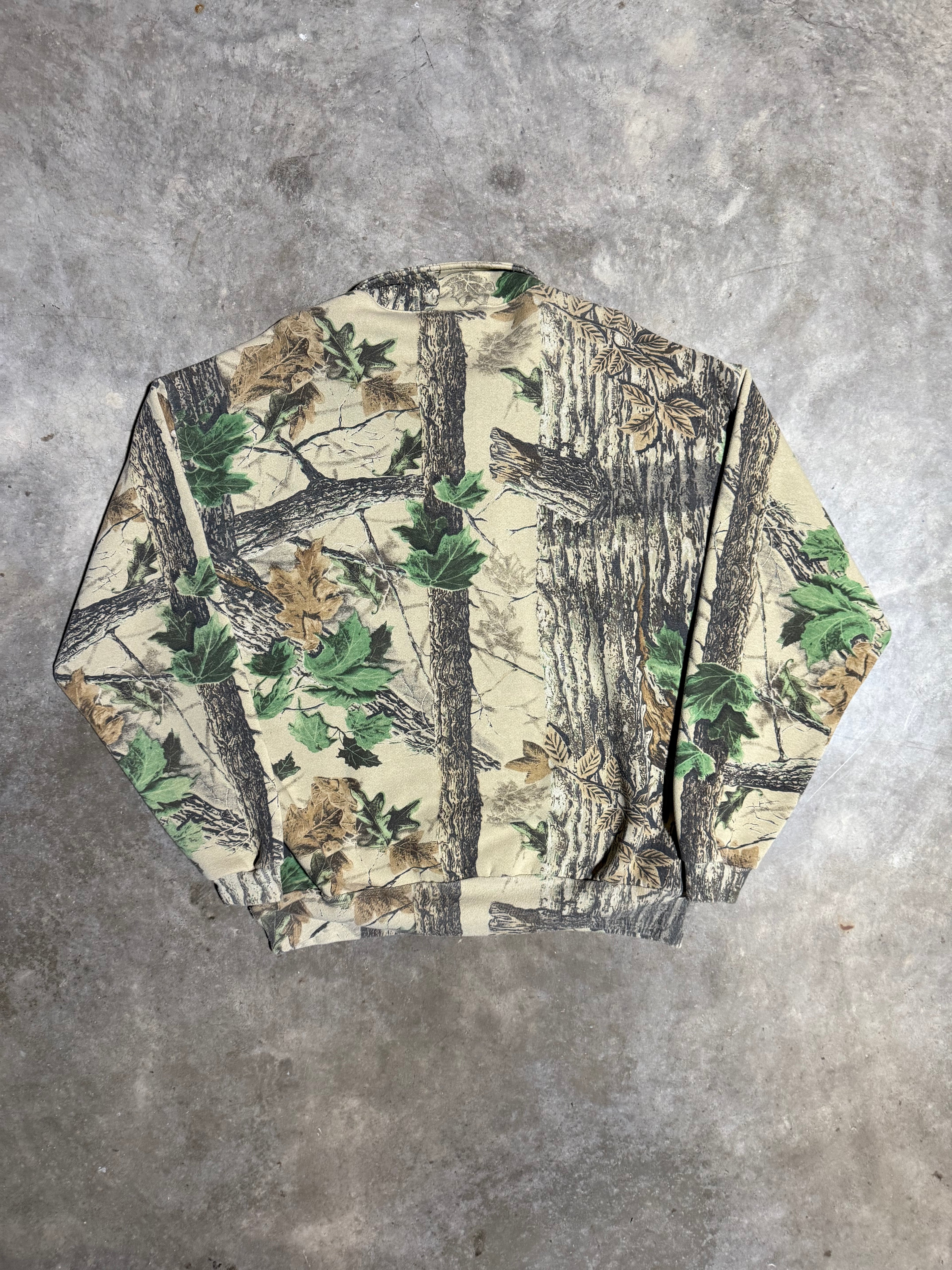 Vintage Jerzees Outdoors Camo Quarterzip Sweatshirt (2XL)
