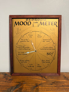Vintage Bedroom Mood Meter Novelty Sign