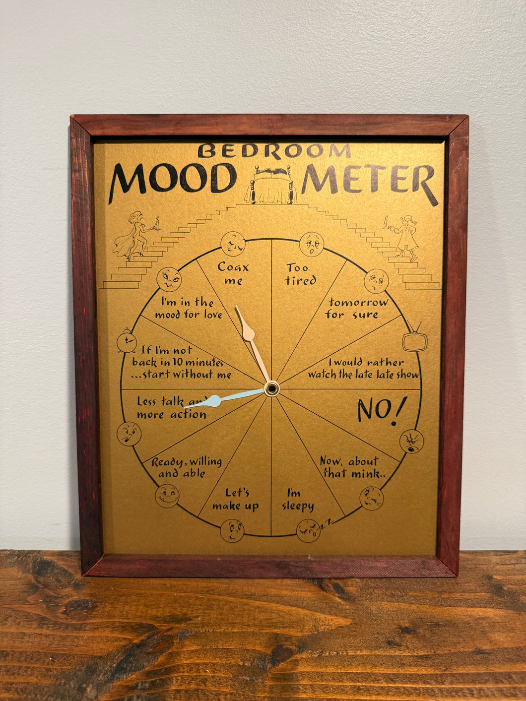 Vintage Bedroom Mood Meter Novelty Sign