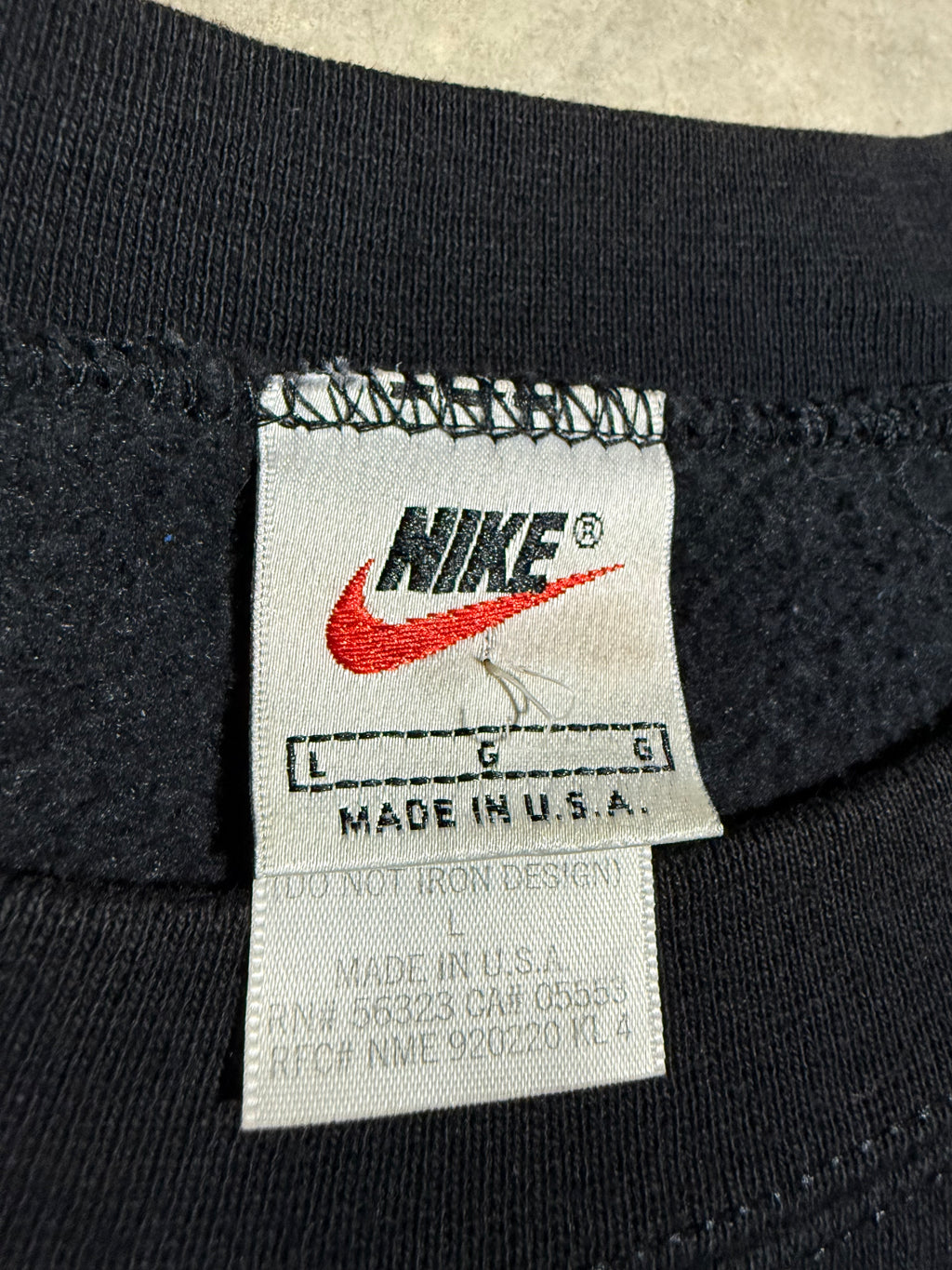 Vintage 90s Nike Black Heavyweight Crewneck (L)