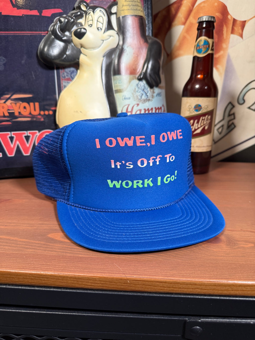 Vintage “I Owe I Owe” Trucker Hat
