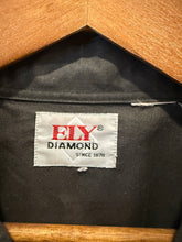 Load image into Gallery viewer, Vintage ELY Diamond Embroidered Rose Pearl Snap Shirt (XL)
