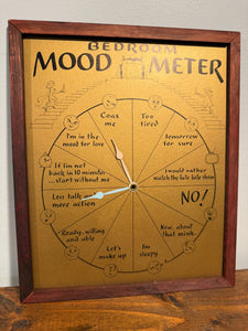 Vintage Bedroom Mood Meter Novelty Sign