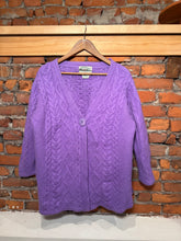 Load image into Gallery viewer, Vintage Purple Merino Wool Knit Sweater (WXL)
