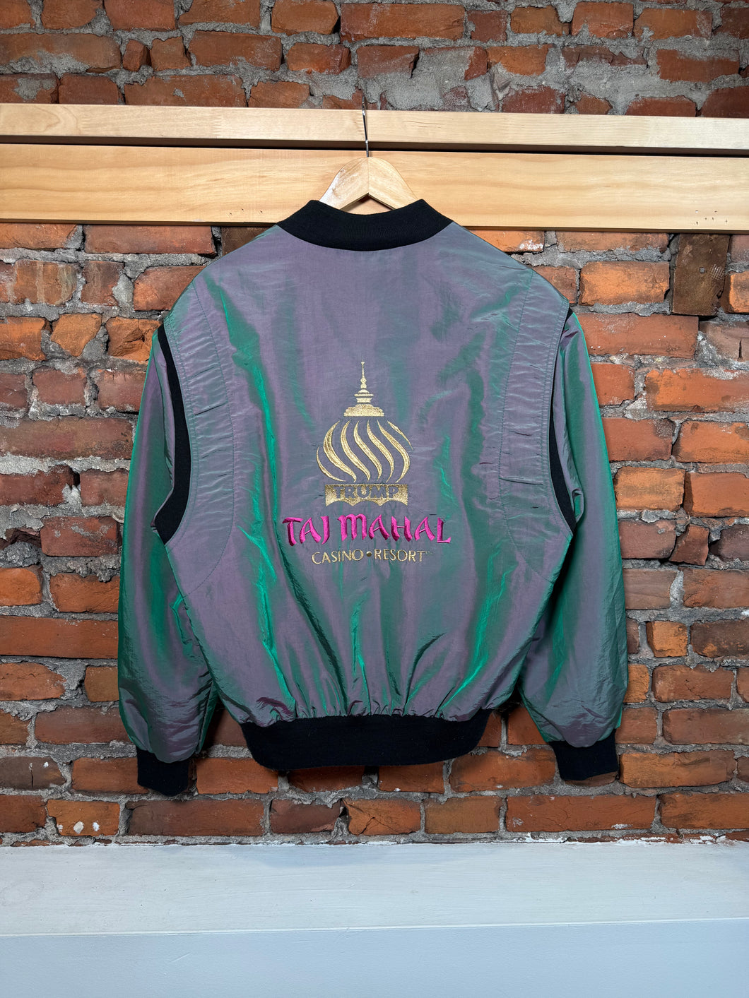 Vintage Trump Taj Mahal Casino Iridescent Jacket (L)