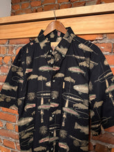 Load image into Gallery viewer, Outdoor Life All Over Fish Button Down Shirt (L)
