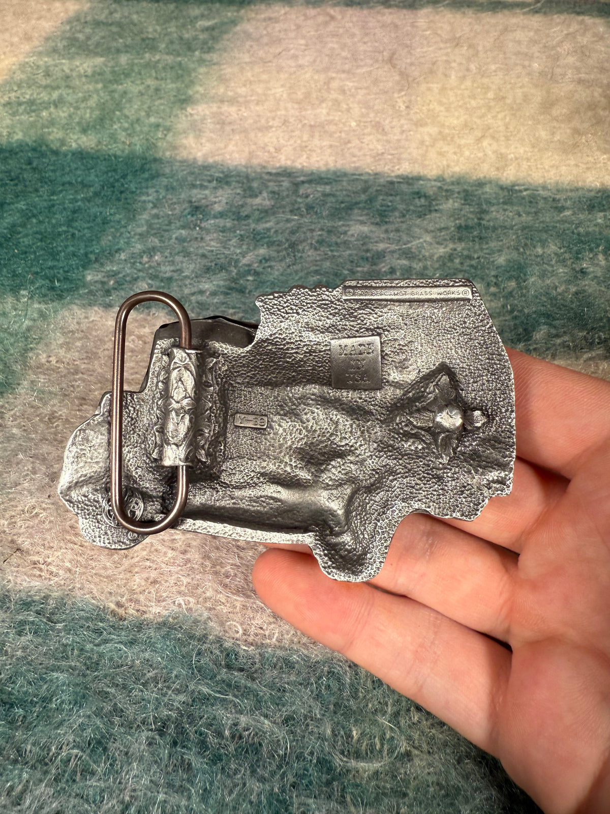 Vintage Black Semi Truck Belt Buckle