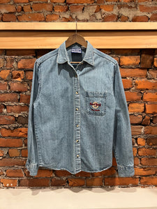 Vintage Hard Rock Cafe Embroidered Jean Shirt (WL)