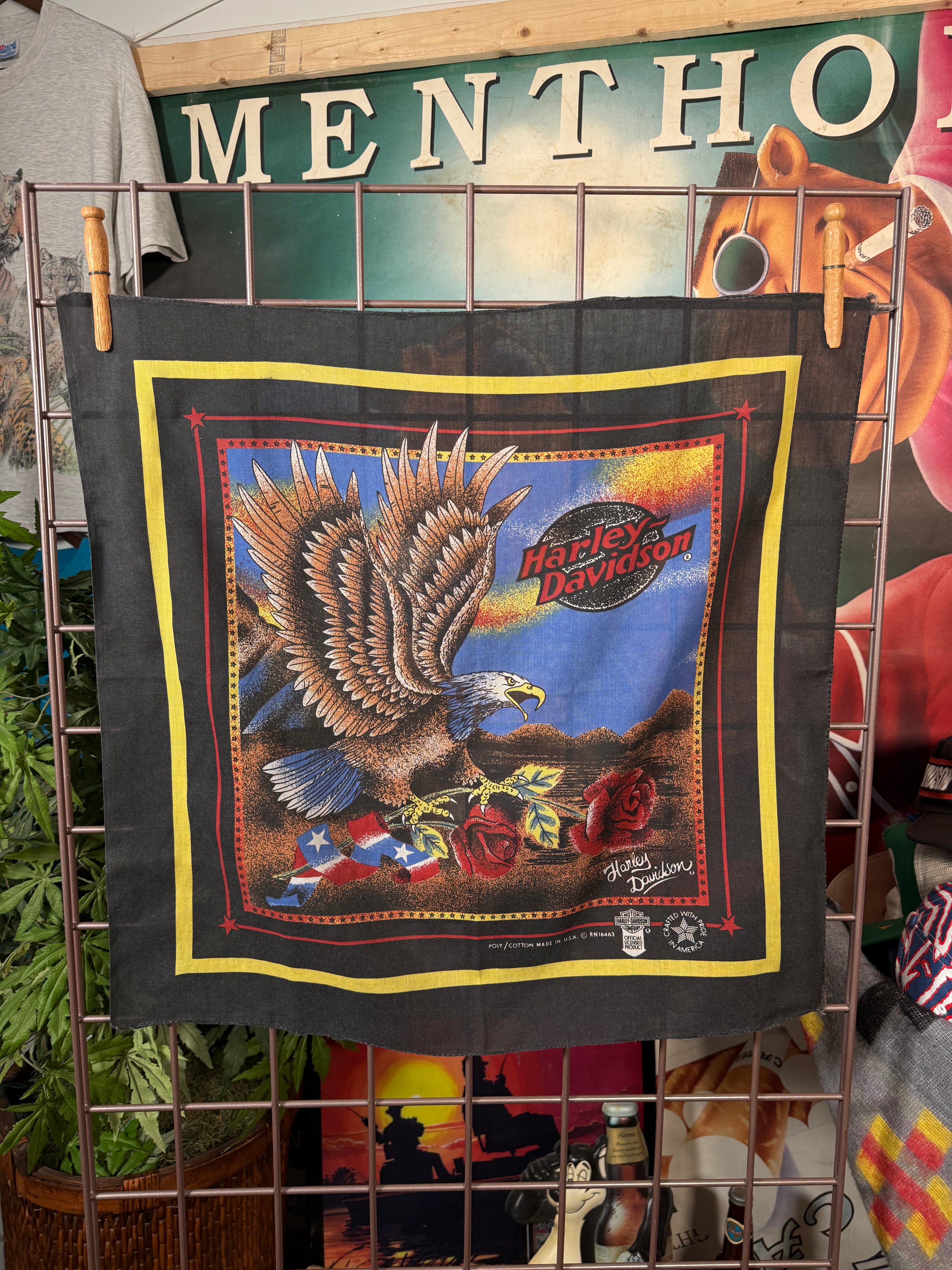 Vintage Harley Davidson Eagle Bandana