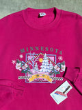Vintage 90s Unworn Snowy Minnesota Pink Crewneck(L)