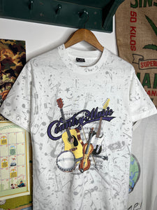 Vintage 90s All Over Print Country Music Tee (M)