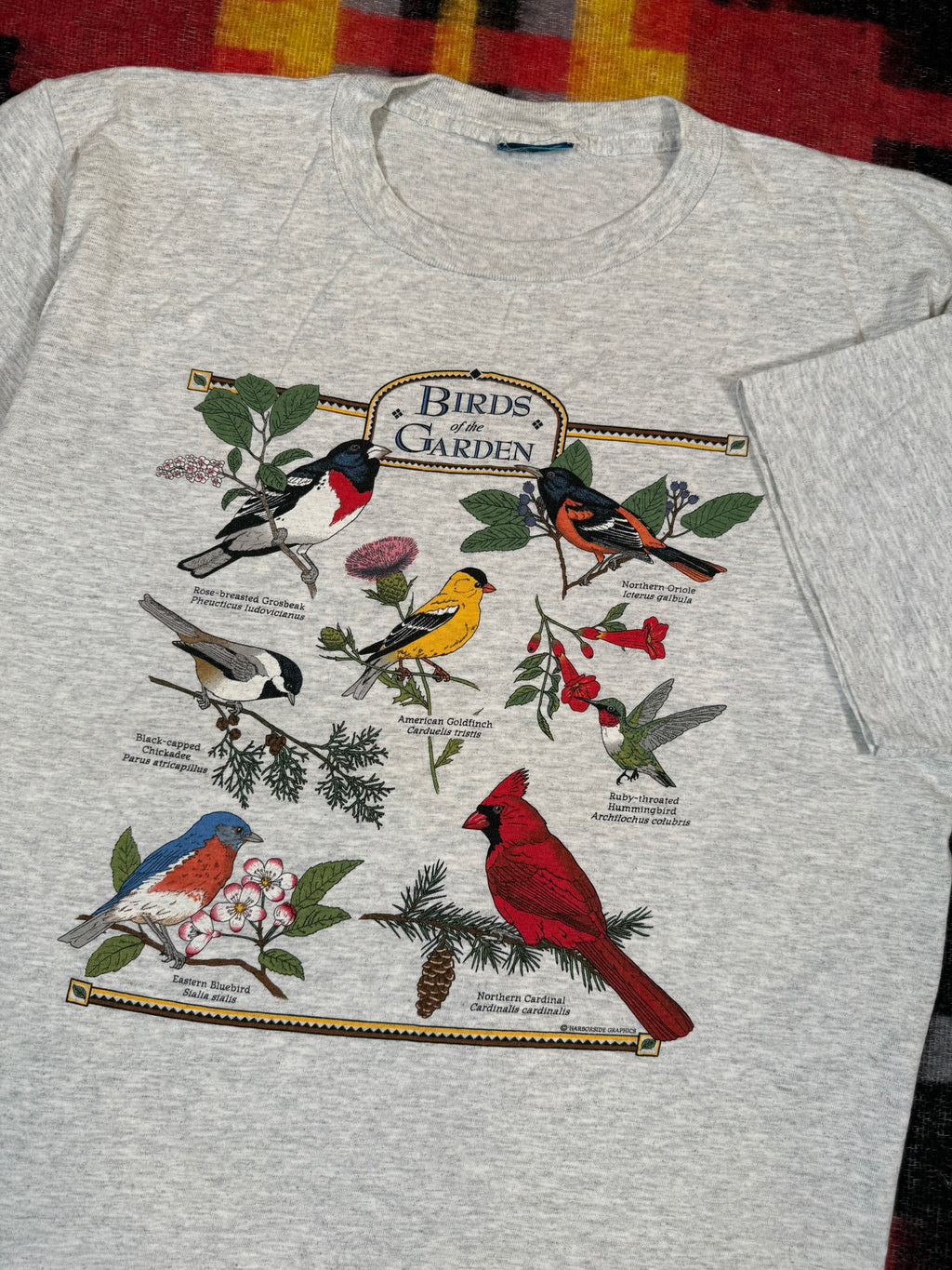 Vintage 90s Birds of the Garden Tee (L)