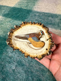 Vintage 3D Pheasant Antler Belt Buckle
