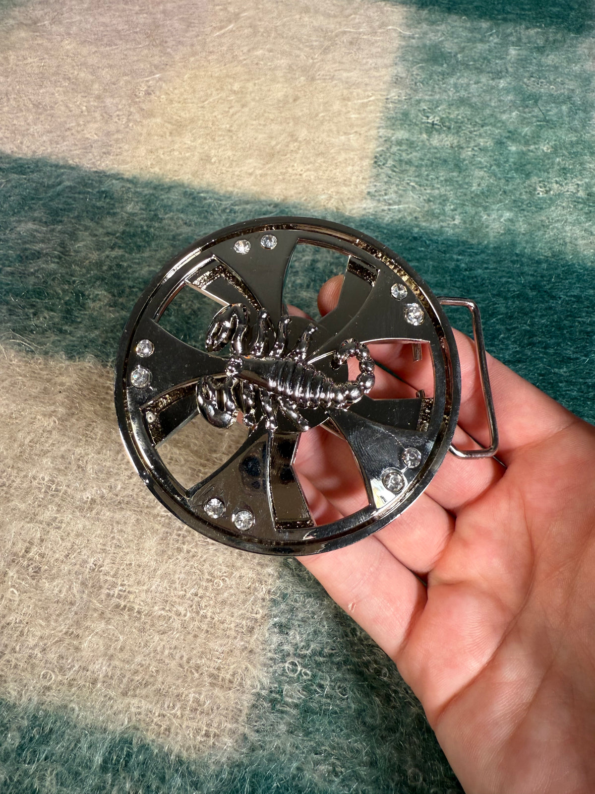 Vintage 2000s Scorpion Spinning Belt Buckle