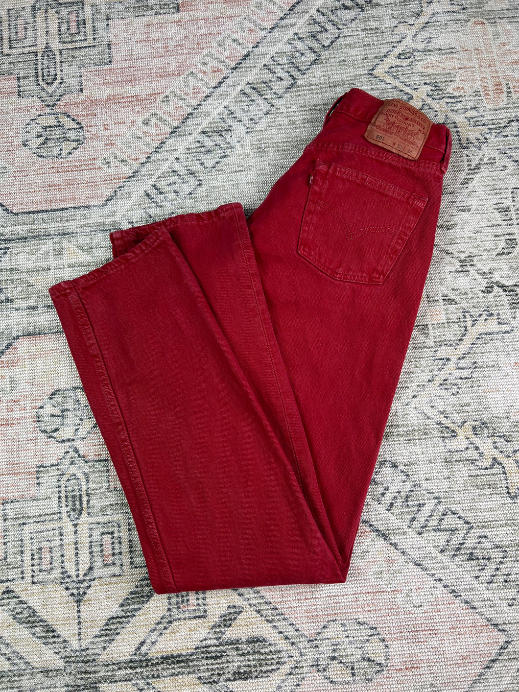 Vintage 90s Levi’s 501 Red Jeans (28x34)