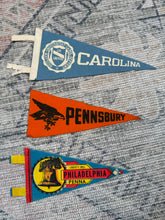 Load image into Gallery viewer, Lot of 3 Vintage Pennants - Carolina, Pennsbury and Philadelphia
