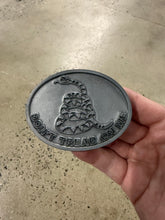 Load image into Gallery viewer, 2000s Don’t Tread on Me Snake Belt Buckle
