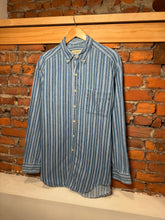 Load image into Gallery viewer, Vintage LL Bean Striped Blue Button Down Shirt (L Tall)
