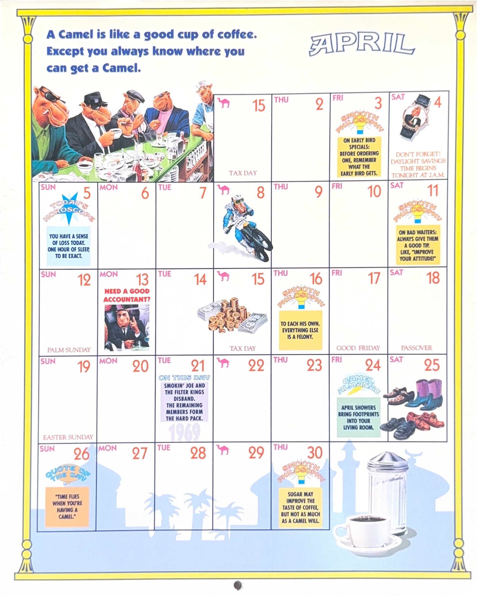 Vintage 1992 Camel Calendar