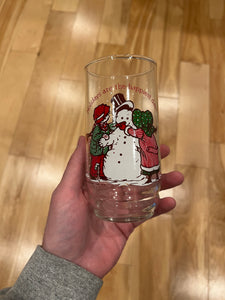 Lot of 2 Vintage 70s Christmas Coca Cola Glasses