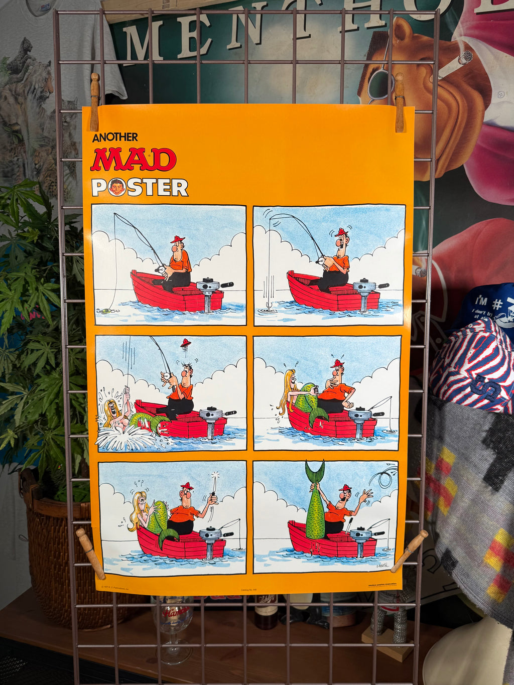 Vintage 1977 Mad Fishing Poster