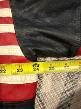 Load image into Gallery viewer, Vintage Suzie’s Leather Flag Jacket (L)
