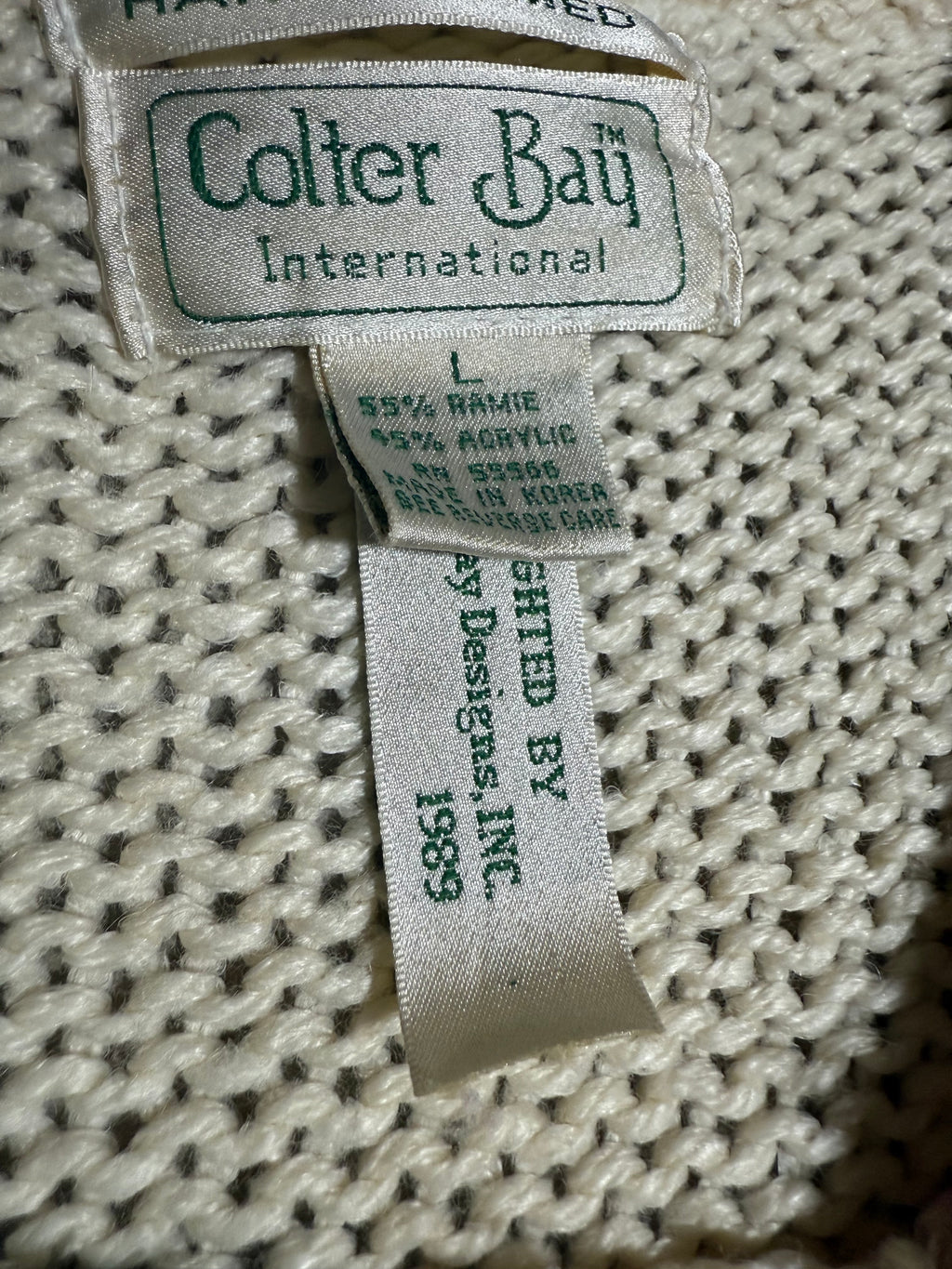 Vintage 1989 Hand Loomed Colter Bay Pattern Sweater (WL)