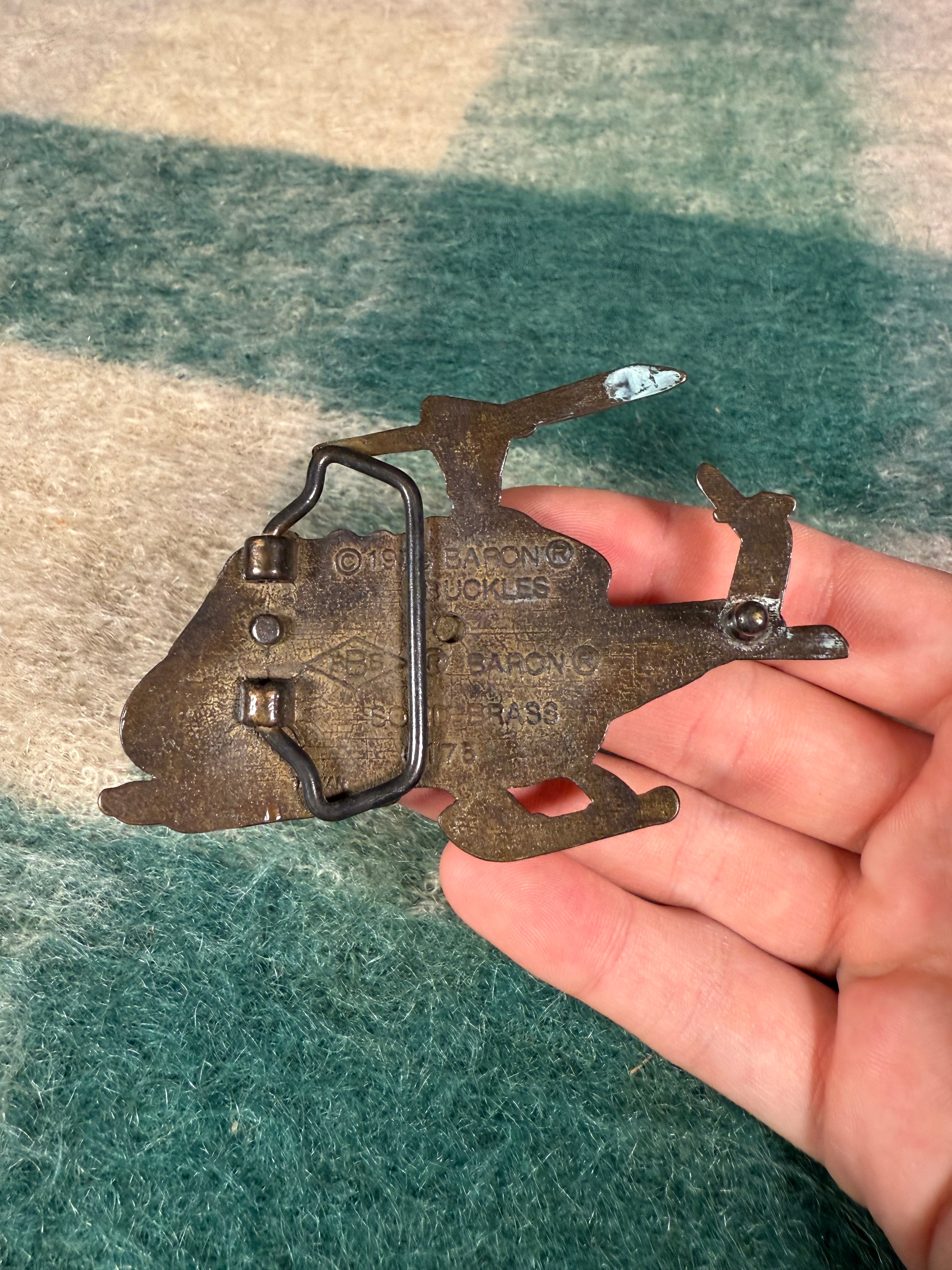 Vintage Helicopter Belt Buckle