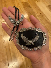 Load image into Gallery viewer, Vintage Soaring Eagle Belt Buckle + Bolo Tie Combo
