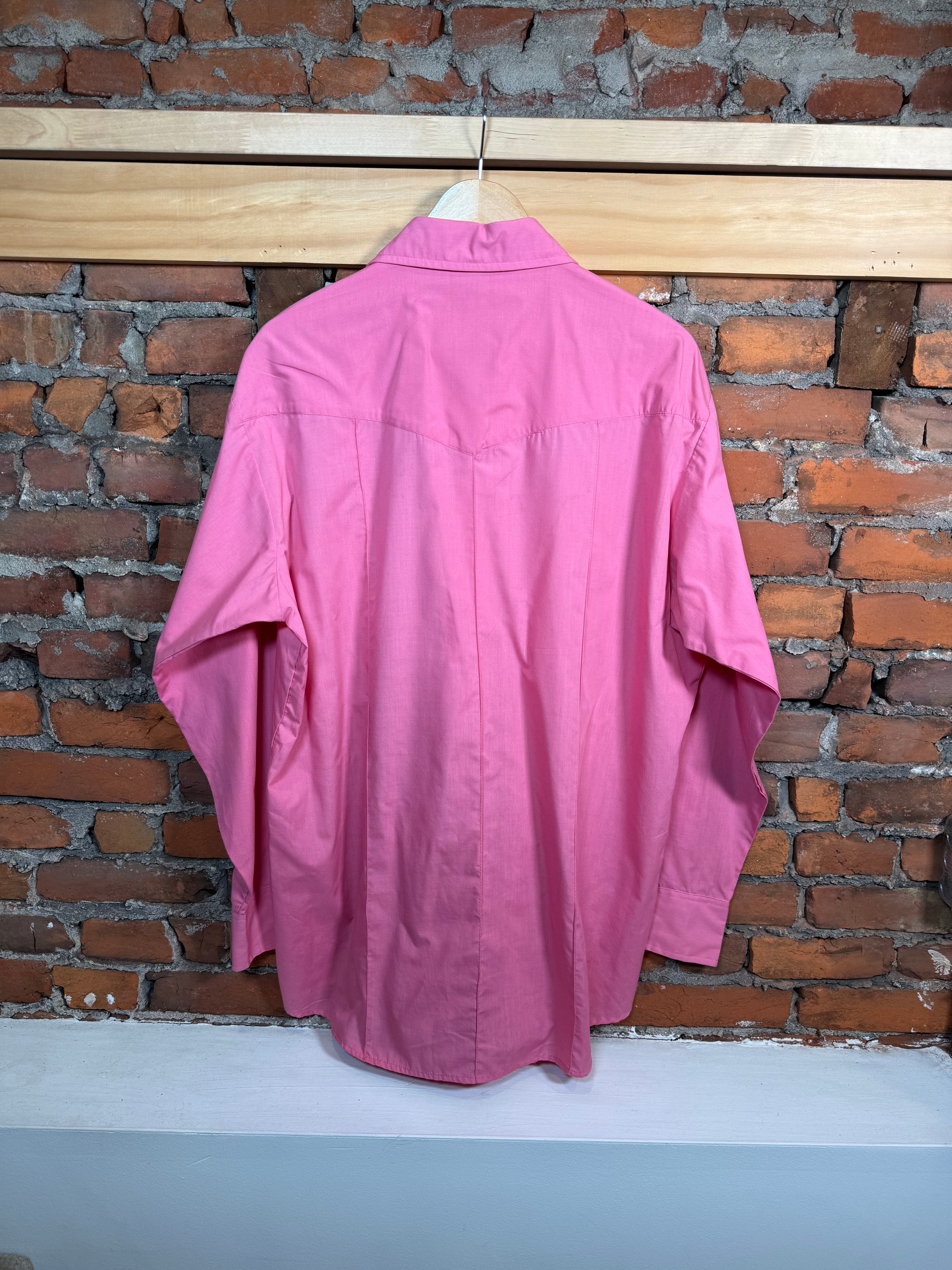 Vintage Sheplers Pink Western Shirt (XL)