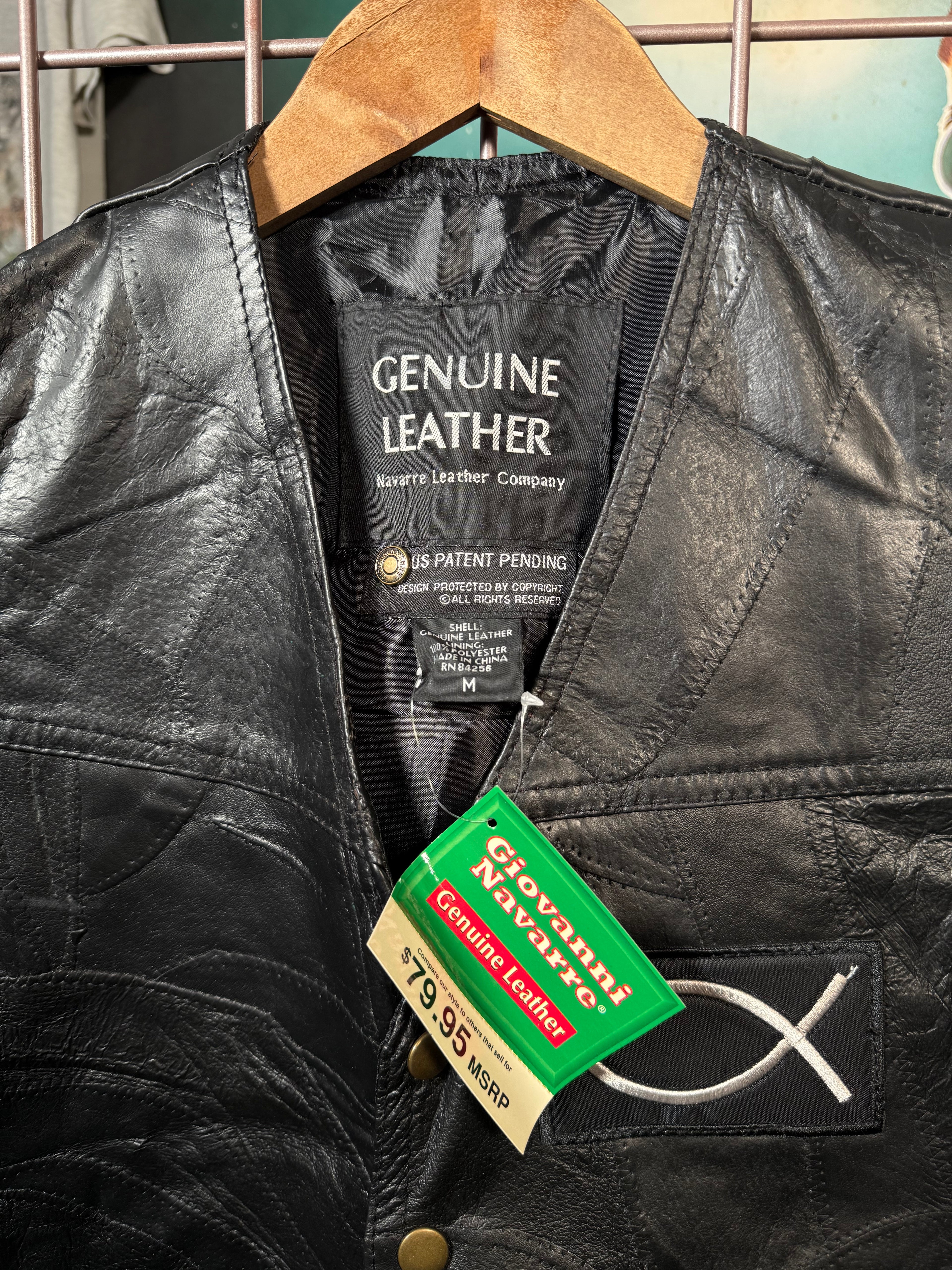 Jesus Forever Leather Vest (M)