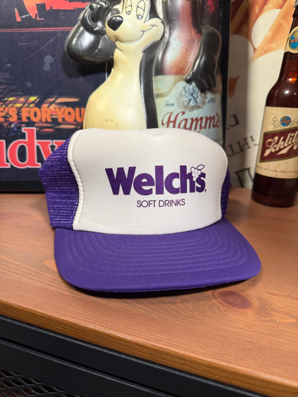 Vintage Welch’s Soft Drinks Trucker Hat