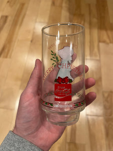 Lot of 2 Vintage 70s Coca-Cola Christmas Glasses