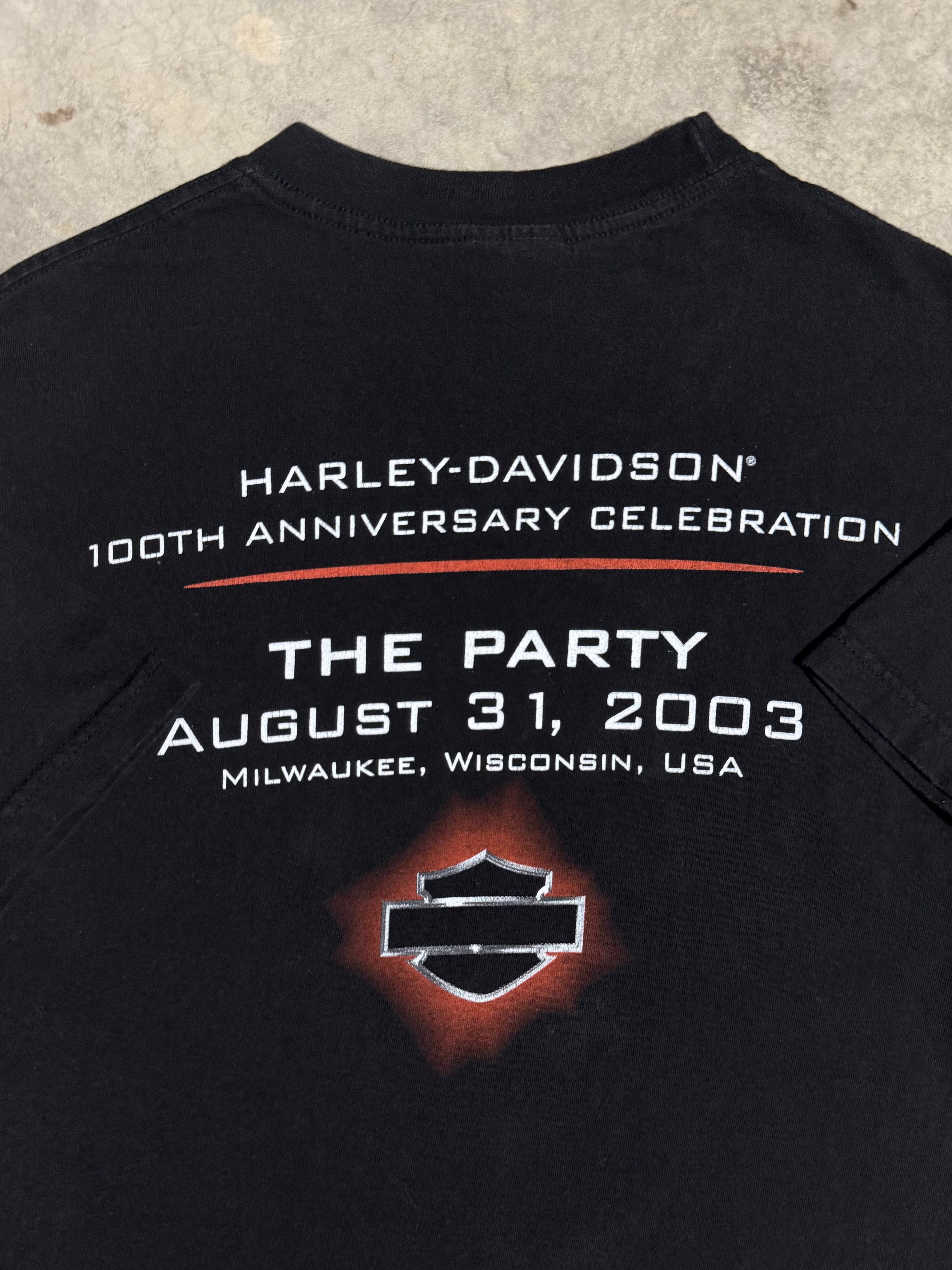 Vintage 2003 Harley Davidson 100th Anniversary T-Shirt (M)