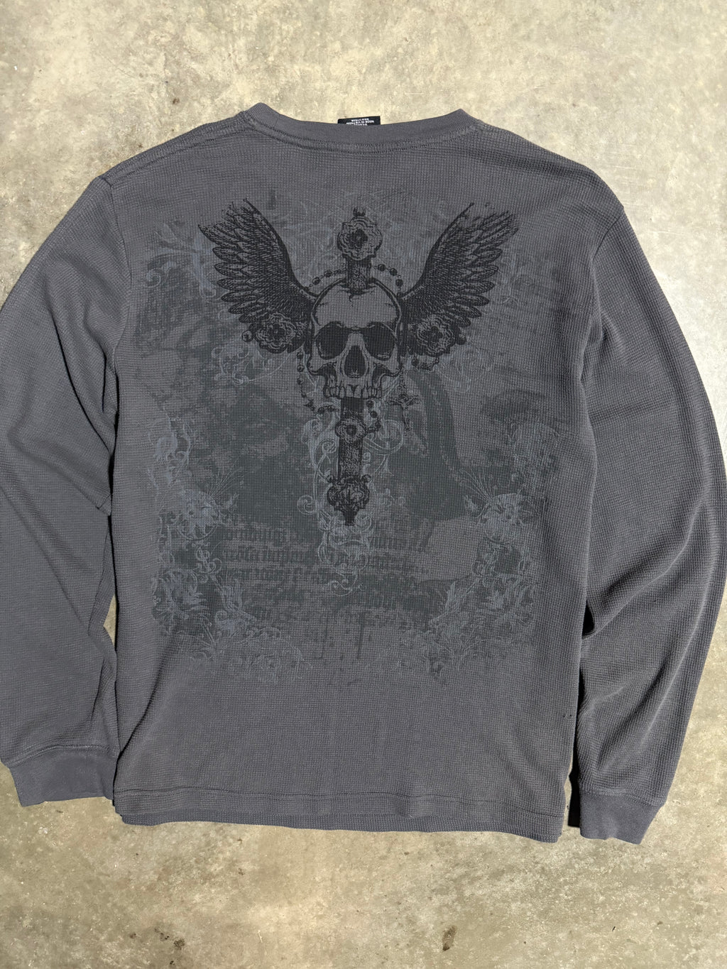 2000s Elite MMA Skull Thermal Longsleeve (XL)