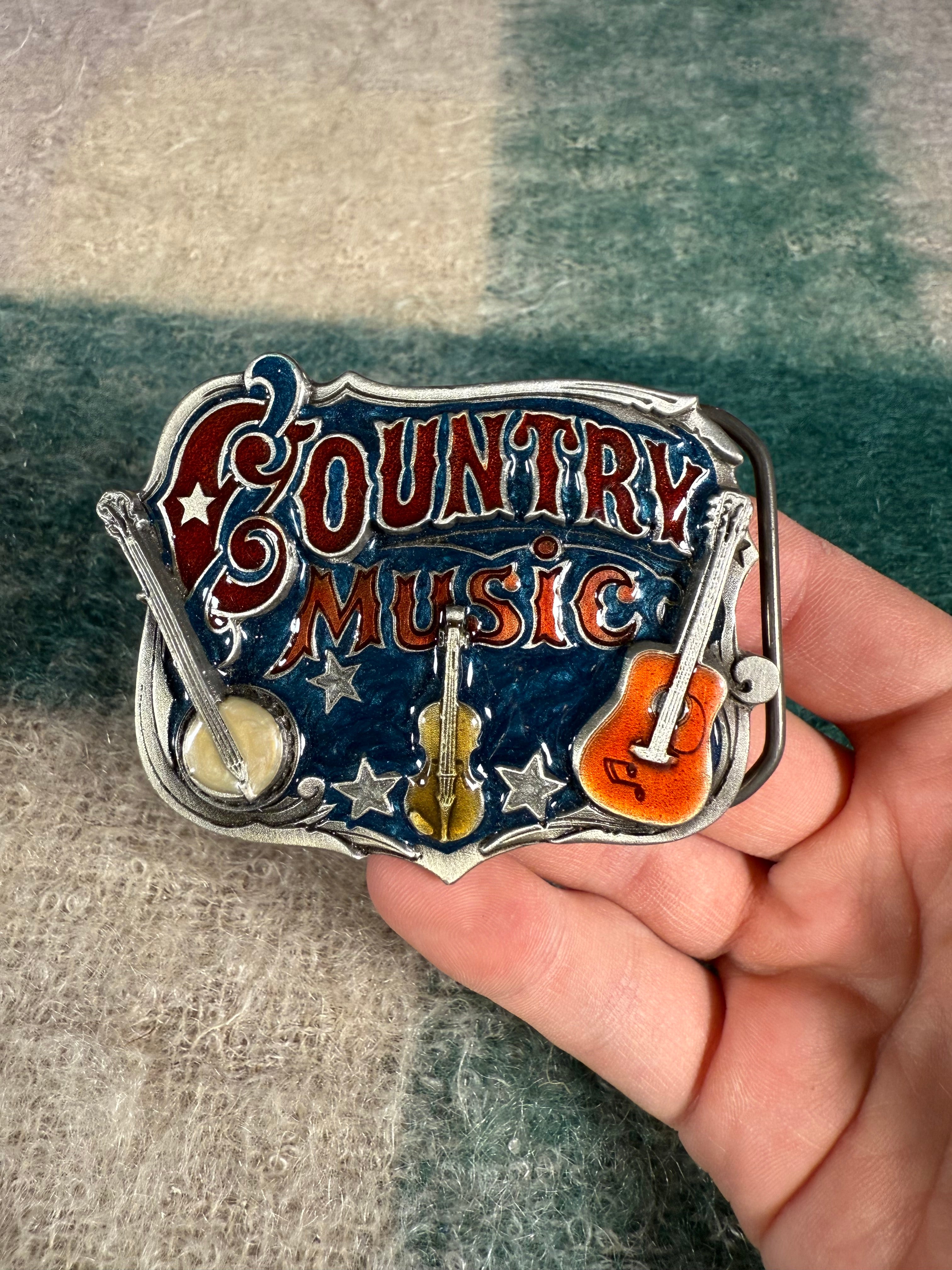 Vintage Country Music Belt Buckle