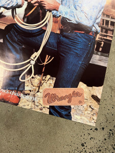 Vintage 1981 Wrangler - Wear What Cowboys Wear Advertisement Poster (21x28inch)