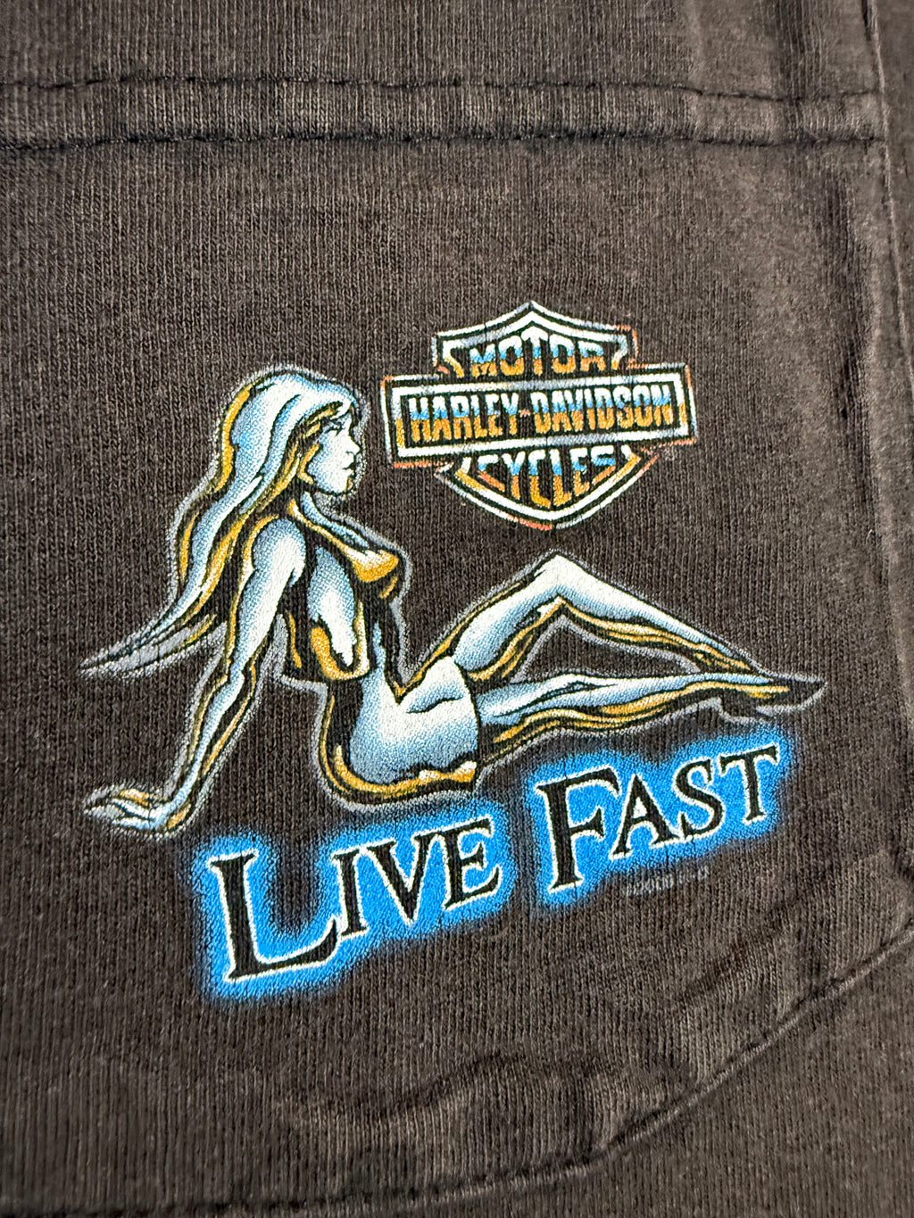 Harley Davidson Live Fast Faded Cutoff Tee (XL)